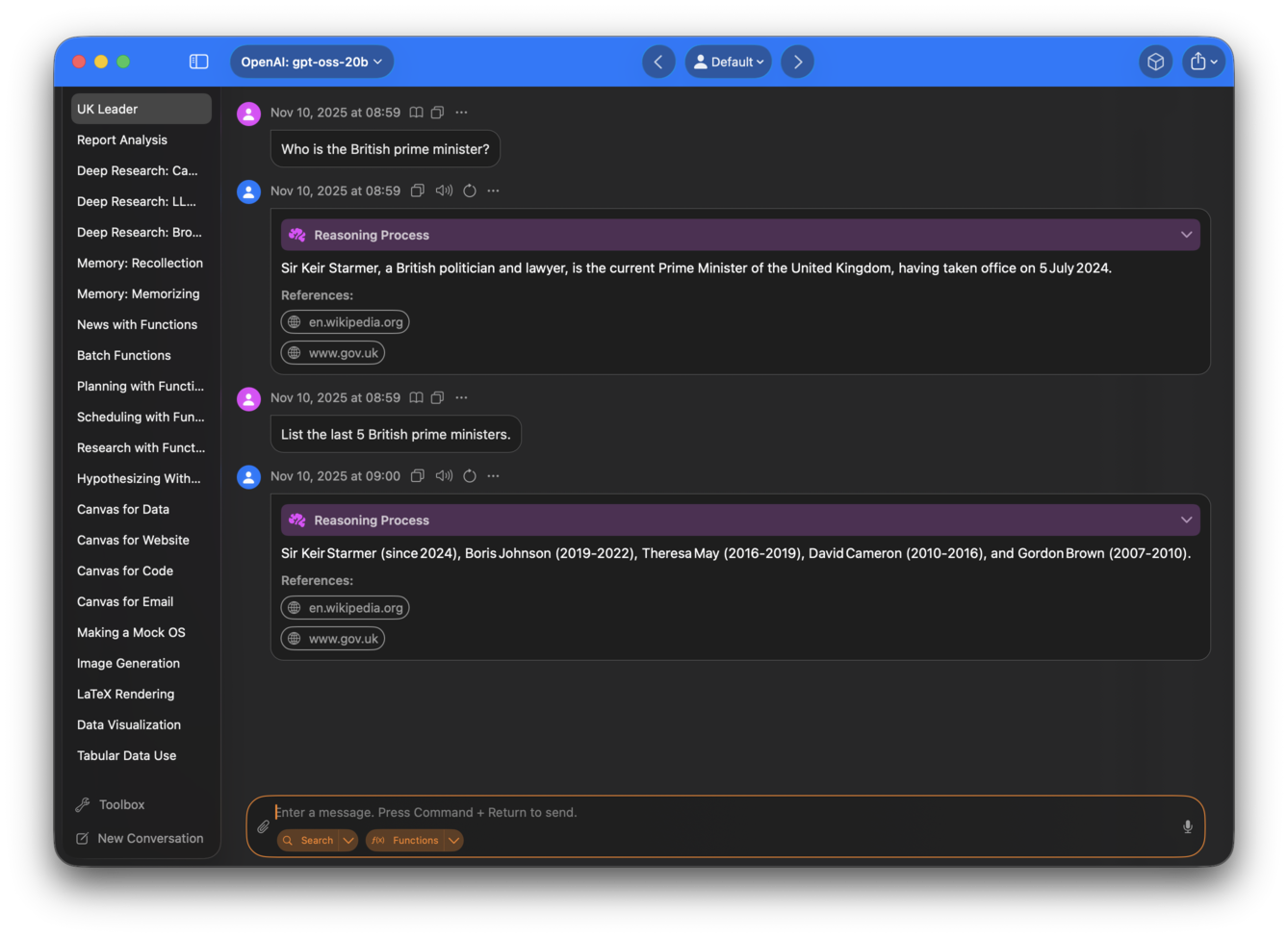 Web search integration